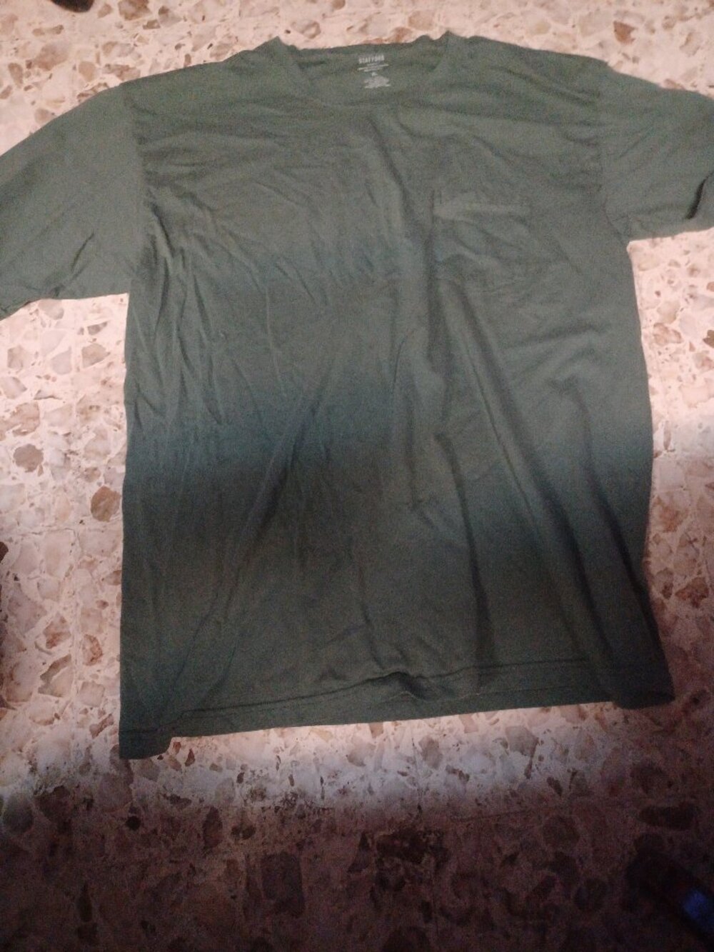 Stafford Men's Short Sleeve Pocket Tee XL Green